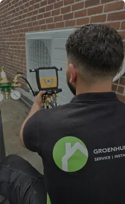 Foto van groenhuisinstallatie