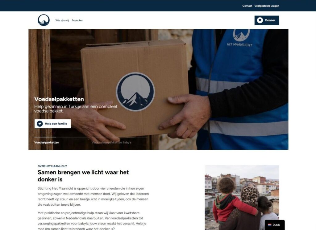 Homepage van Het Maanlicht
