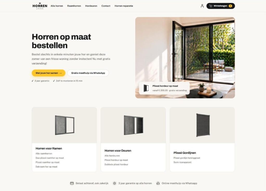 Homepage van Horrenzaak